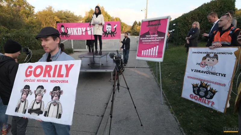 Na protest pred Haščákov dom prišlo okolo 100 ľudí - Domáce - Správy - Pravda.sk