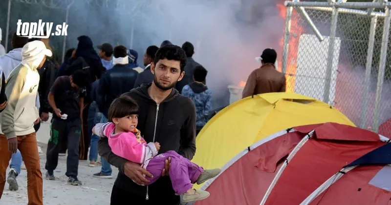 Utečenecký tábor na ostrove Lesbos zachvátili požiare, nutná evakuácia ľudí | Topky.sk