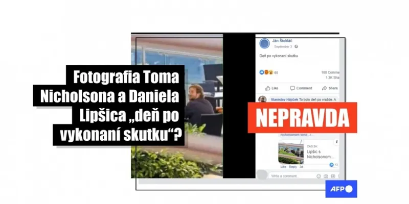 Na internete šíria hoax o stretnutí Lipšica s Nicholsonom po vražde Kuciaka - SME