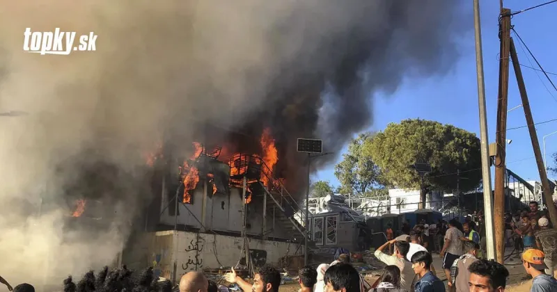 Požiar v obrovskom utečeneckom tábore Moria spôsobili migranti, tvrdí grécky minister | Topky.sk