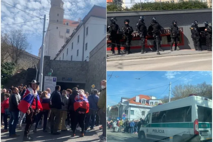 Pri parlamente bolo počas lockdownu RUŠNO: POZRITE sa, kto dal do pozoru policajtov! FOTO | Dnes24.sk