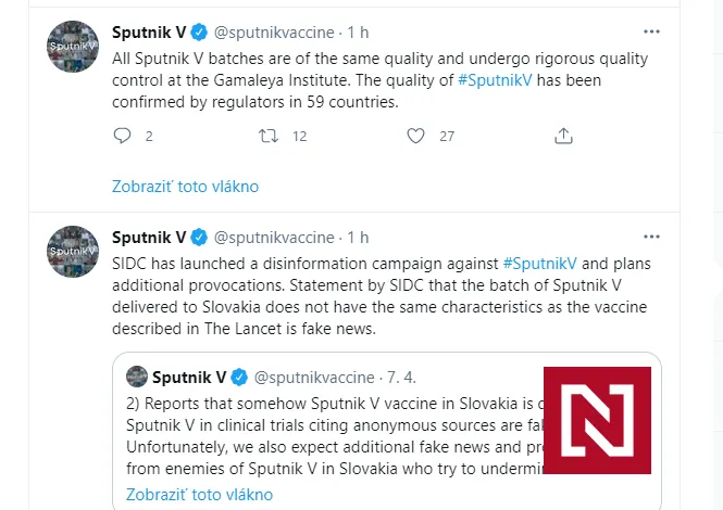 Ruský fond žiada, aby sme vrátili vakcínu Sputnik V, a obviňuje slovenský ústav zo sabotáže a z fake news – Denník N