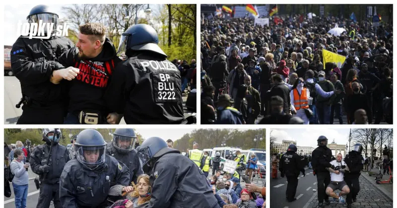 Veľká demonštrácia kvôli KORONAVÍRUSU: VIDEO Tisíce ľudí v uliciach! Potýčky s políciou | Topky.sk