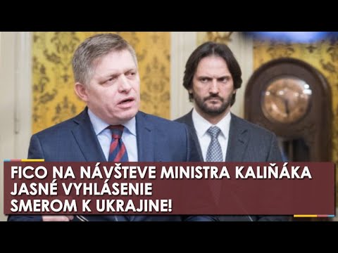 Premiér Fico na návšteve ministra obrany Kaliňáka: Jasné vyhlásenie smerom k Ukrajine - YouTube