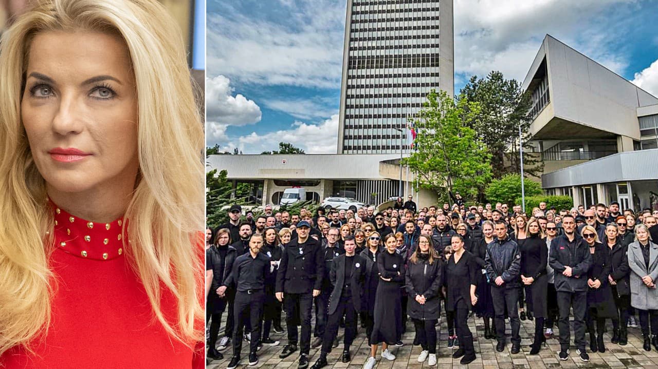 Nový zákon Šimkovičovej vyvoláva vášne: Zamestnanci RTVS protestovali v čiernom | Nový Čas