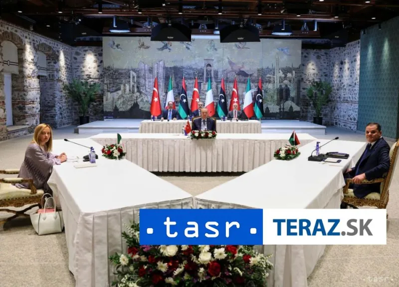 Erdogan, Meloniová a Dubajba rokovali o migrácii a stabilite Líbye